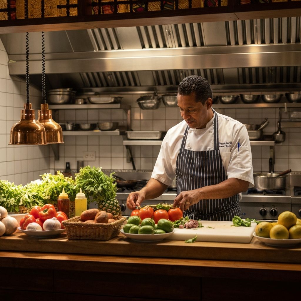 Kofi the restaurant owner